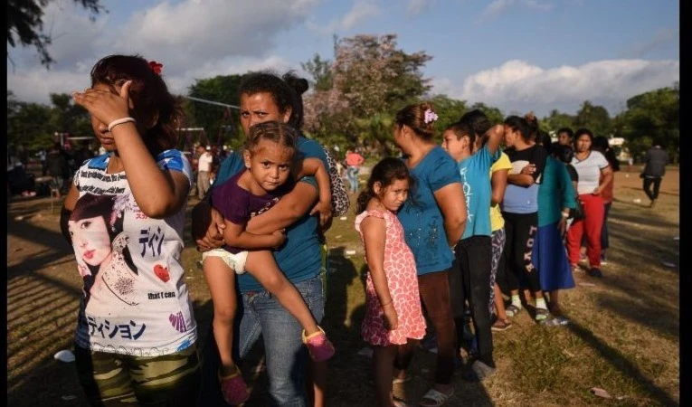 Caravana de inmigrantes centroamericanos.