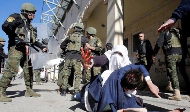 Palestinos víctimas de la represión israelí durante las manifestaciones del viernes.