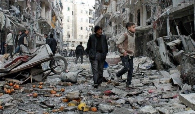 Siria destrozada por la guerra.