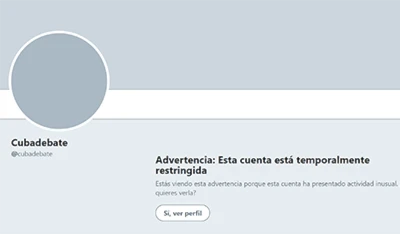 Mensaje de Twitter. (Captura tomada por Cubadebate)