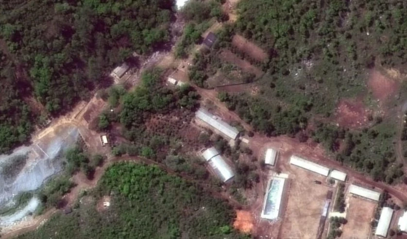 El centro de pruebas nucleares de Punggye-ri.