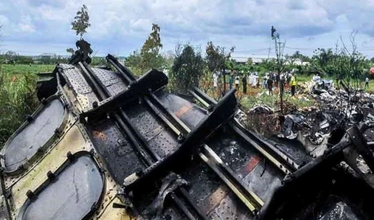 Lugar del accidente aéreo en La Habana.