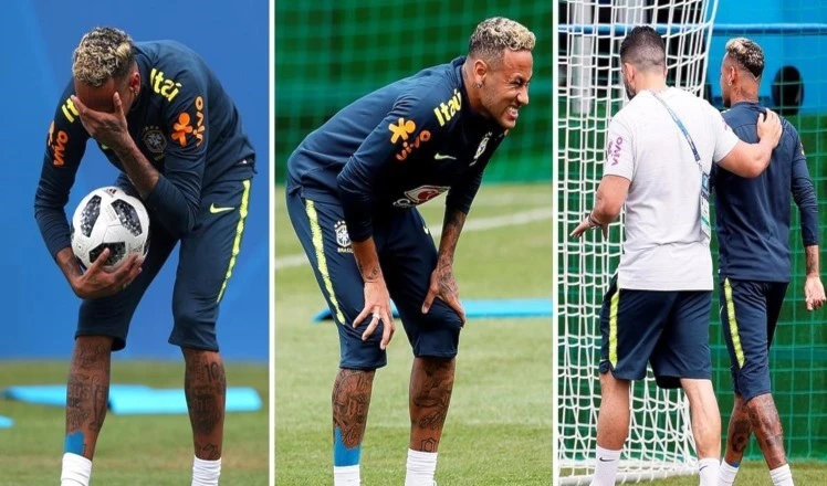 Preocupación en Brasil, Neymar se va del entrenamiento con molestias