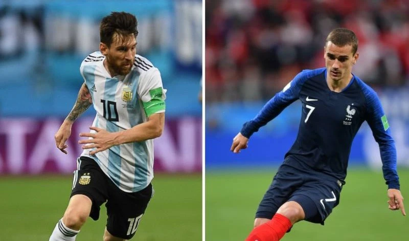 Argentina y Francia se miden este sábado en octavos