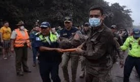 Erupción del volcán de Fuego en Guatemala