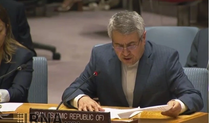 El embajador de Irán ante las Naciones Unidas, Qolamali Joshru.