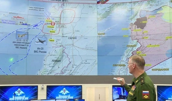 Defensa rusa responsabiliza a (Israel) del derribo del avión Ilyushin Il-20 en Siria