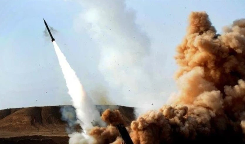 Uno de los misiles lanzados por las fuerzas yemenitas contra posiciones militares sauditas.