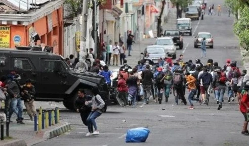 Protestas persisten en Ecuador