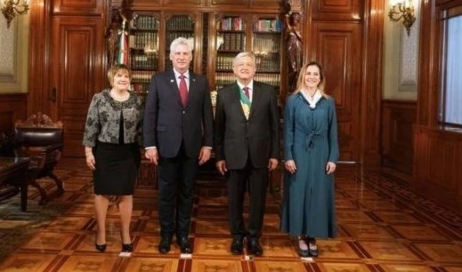 En México presidente de Cuba, Miguel Díaz-Canel