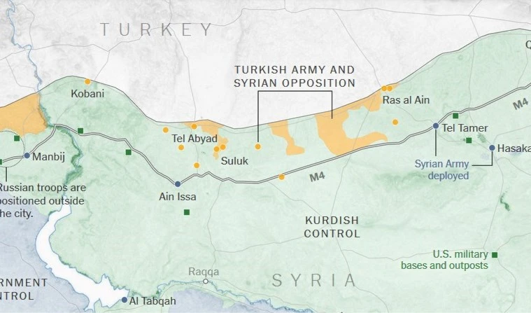 Turquía sigue insistiendo en un corredor de unos 20 kilómetros de profundidad para evitar que el PKK se acumule en la zona cercana a su frontera. 