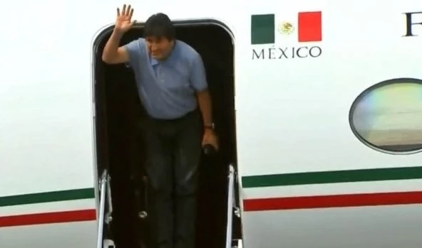 Evo Morales llega a México
