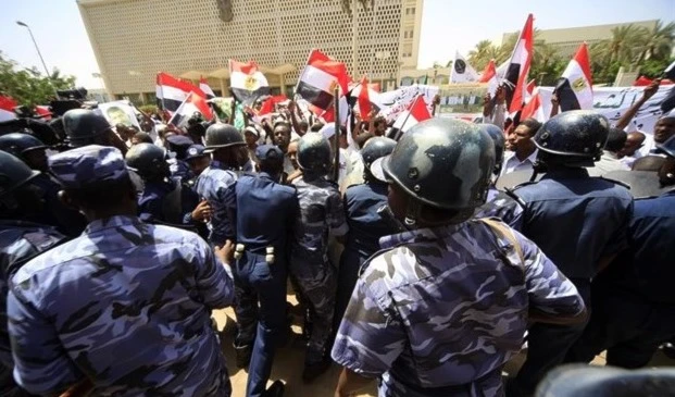 Foto de protesta en Sudán