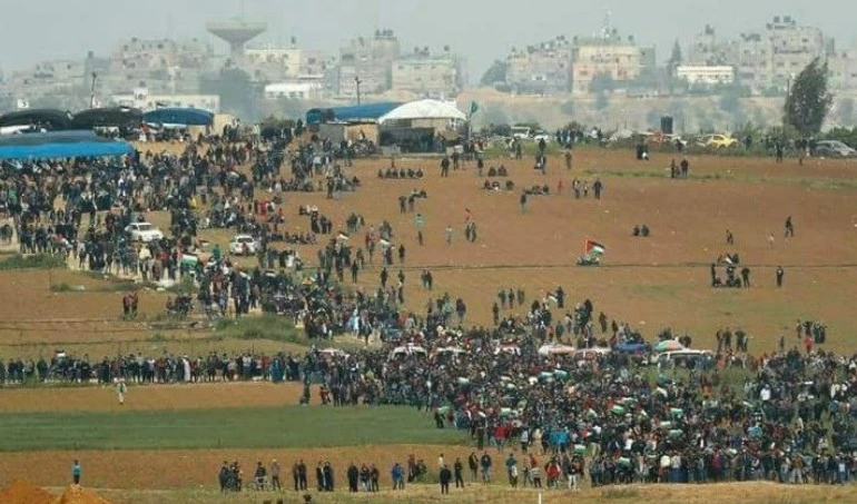 Marchas del Retorno en la Franja de Gaza.