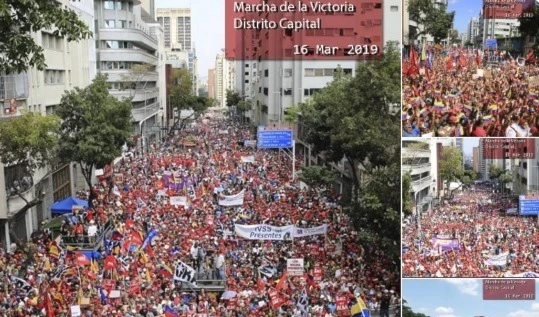 Marcha de la Victoria en Caracas.