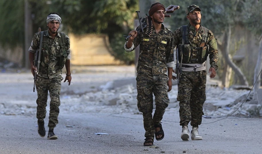 Miembros de las Fuerzas Democráticas Sirias (FDS).