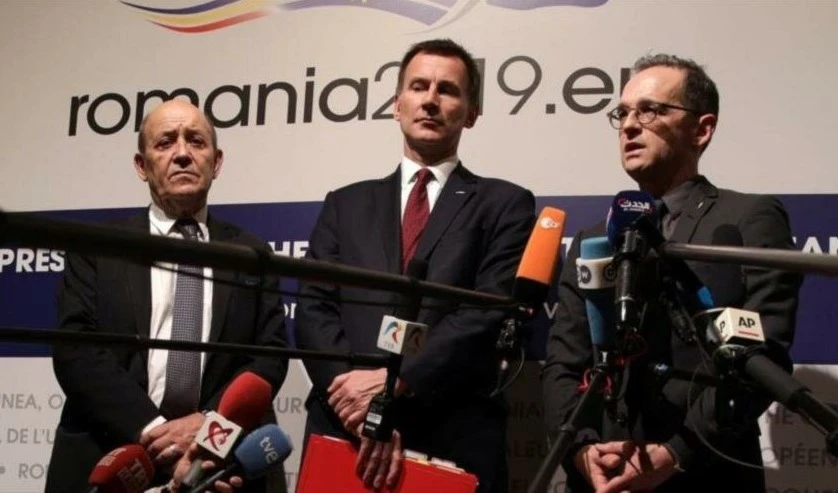 Francia, Reino Unido y Alemania no seguirán estrategia de EE.UU. para Irán.