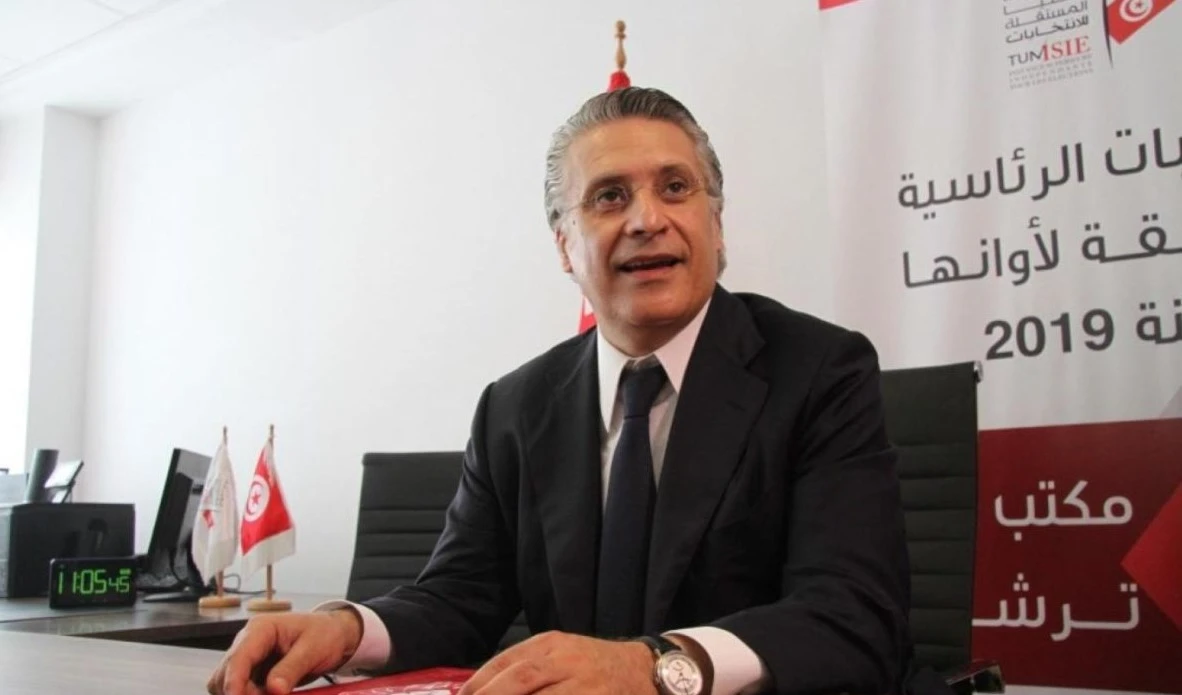 El candidato presidencial tunecino Karoui detenido por cargos de corrupción.