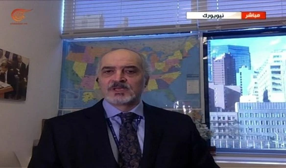 Bashar Jaafari, representante permanente de Siria ante las Naciones Unidas.  Bashar Jaafari, representante permanente de Siria ante las Naciones Unidas.