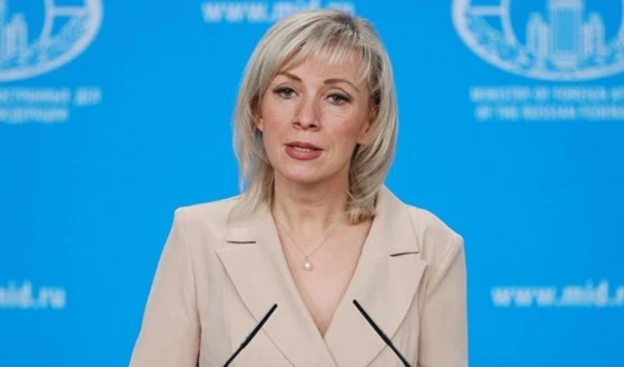 María Zajarova, portavoz del Ministerio de Exteriores de Rusia.
