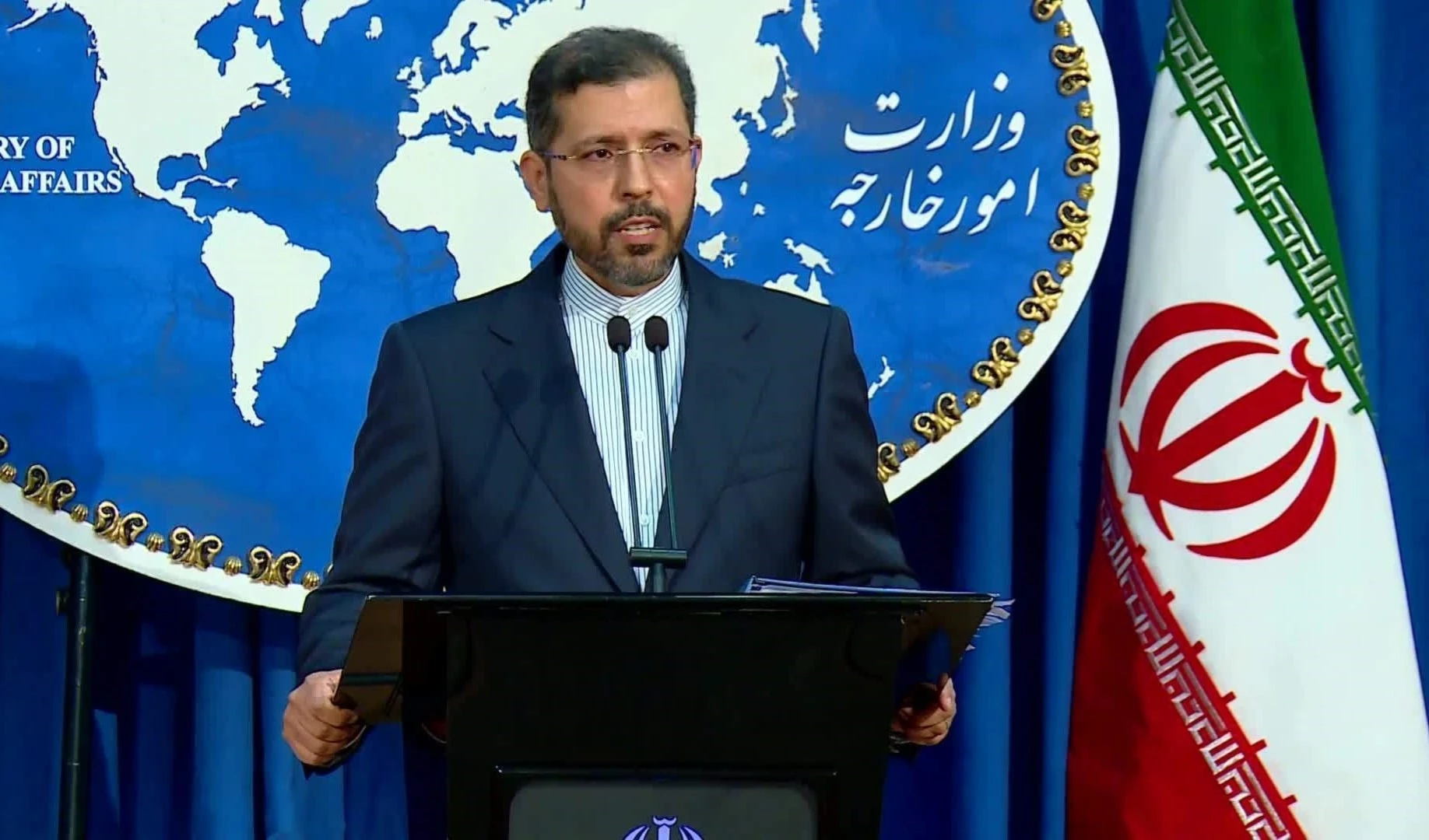 Saeed Khatibzadeh, vocero de la Cancillería iraní.