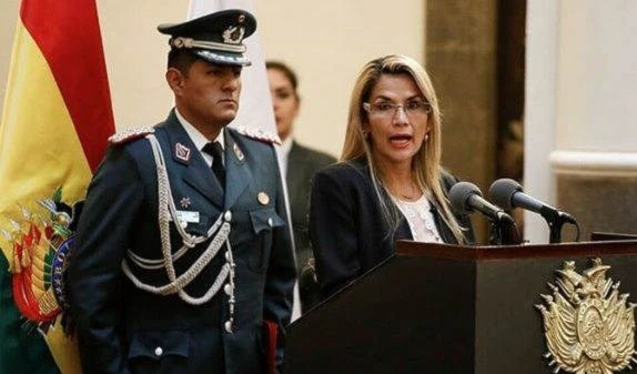 Jeanine Áñez, exgobernante de facto de Bolivia.