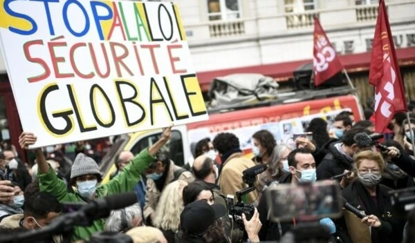 Manifestaciones en Francia contra ley de seguridad global.