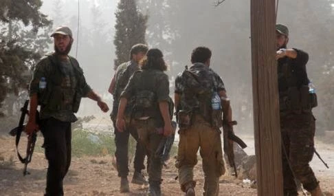 Terroristas en la provincia siria de Idleb.