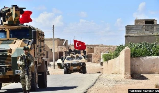 Fuerzas turcas al norte de Siria.