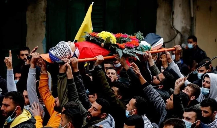 Funeral del niño Ali Ayman Nasr Abu Alya.