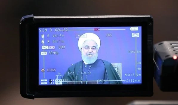 El presidente iraní durante una conferencia de prensa en Teherán. Foto: AFP