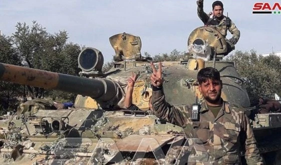 Fuerzas del Ejército sirio en Idleb.