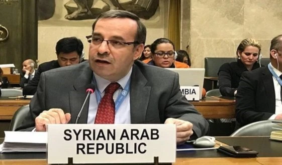 El delegado sirio ante los organismos de la ONU en Ginebra, el embajador Hossam al-Din Alaa.