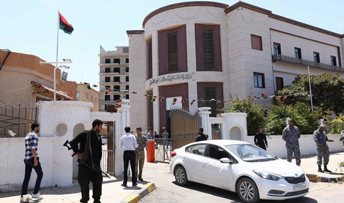 Cancillería libia en Trípoli.  Cancillería libia en Trípoli.