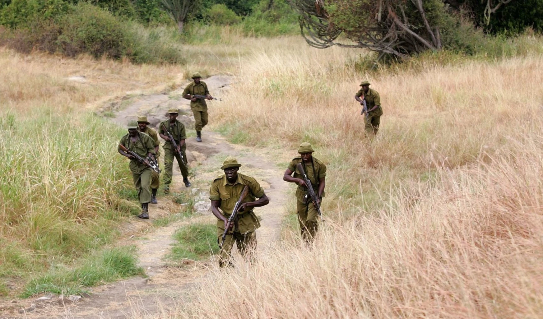 Guardabosques del Parque Nacional Virunga, en la RD del Congo