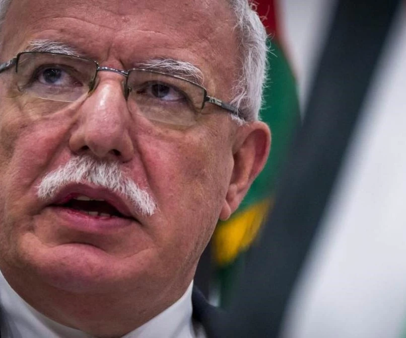 El ministro de Relaciones Exteriores de Palestina, Riyad al-Maliki.