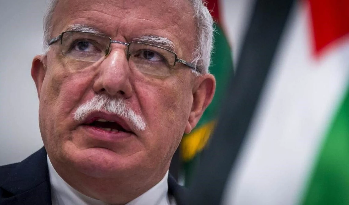 El ministro de Relaciones Exteriores de Palestina, Riyad al-Maliki.