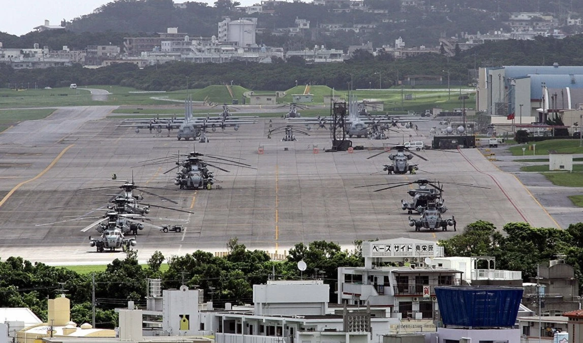 Base militar estadounidense en Okinawa.