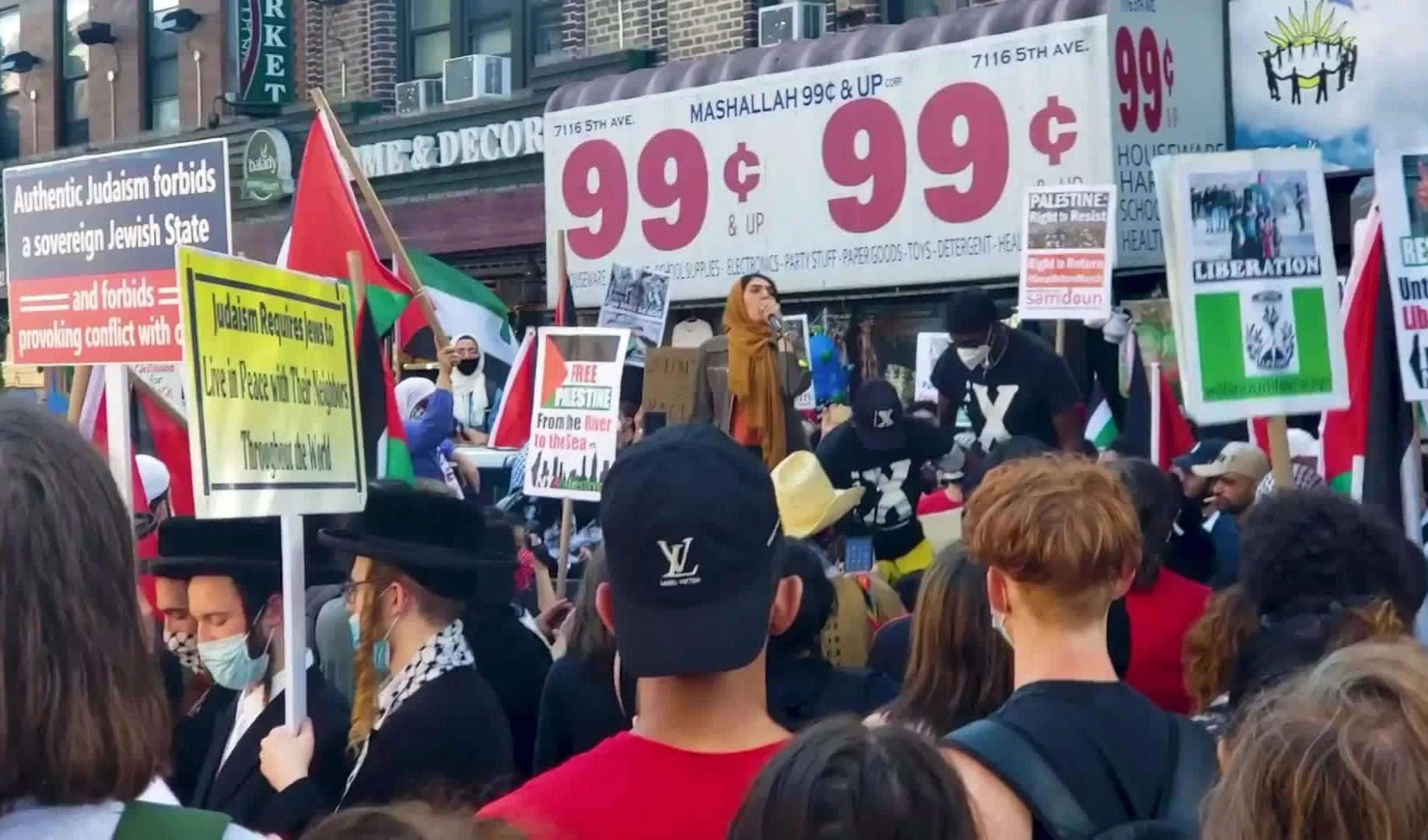 Protestan en Nueva York contra plan de anexión israelí. Protestan en Nueva York contra plan de anexión israelí.