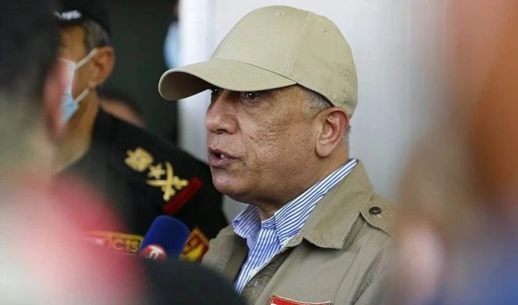 El primer ministro iraquí, Mustafá al-Kazemi, asiste a la entrega de la base militar de Bismaya por parte de la coalición estadounidense.