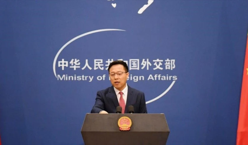 El portavoz de la Cancillería de China, Zhao Lijian.