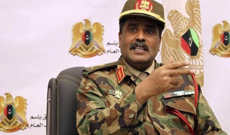 El portavoz oficial del Ejército Nacional Libio, mayor general Ahmed Al-Mesmari.