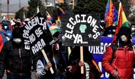 Bolivia bajo protestas contra cambio de fecha de elecciones