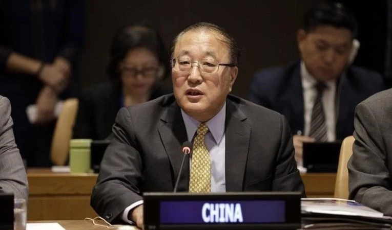 Zhang Jun, representante permanente de China ante las Naciones Unidas. Zhang Jun, representante permanente de China ante las Naciones Unidas.