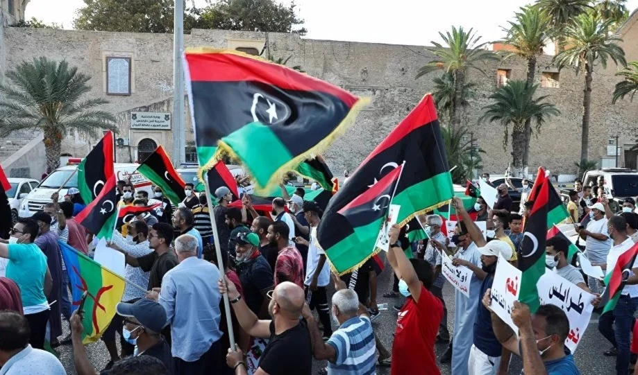 Manifestaciones en Trípoli, capital de Libia.