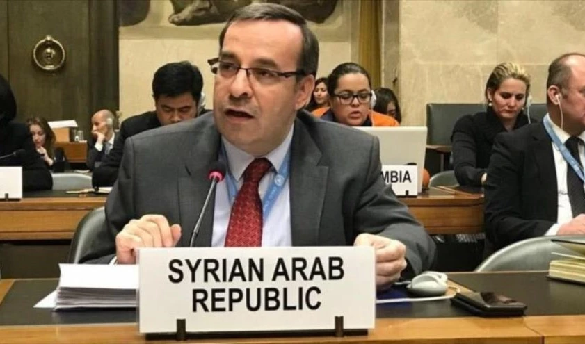Hussam Edin Aala, representante sirio ante el Consejo de Derechos Humanos en Ginebra.