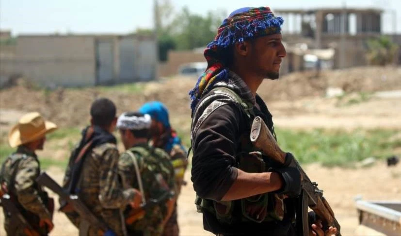 Efectivos de las Fuerzas Democráticas Sirias, aliadas de Estados Unidos, ubicadas al Este del país levantino.