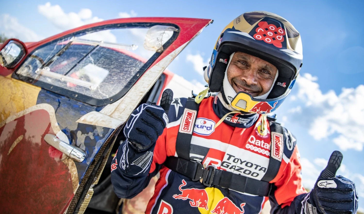 Qatarí Al Attiyah gana etapa en autos del Rally Dakar