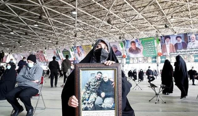 Escena de una ceremonia que marca el primer aniversario del asesinato del General Qassem Suleimani. Escena de una ceremonia que marca el primer aniversario del asesinato del General Qassem Suleimani.