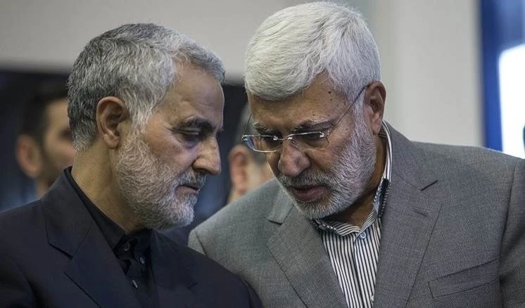 Los mártires Qassem Suleimani y Abu Madhi Al-Muhandis.